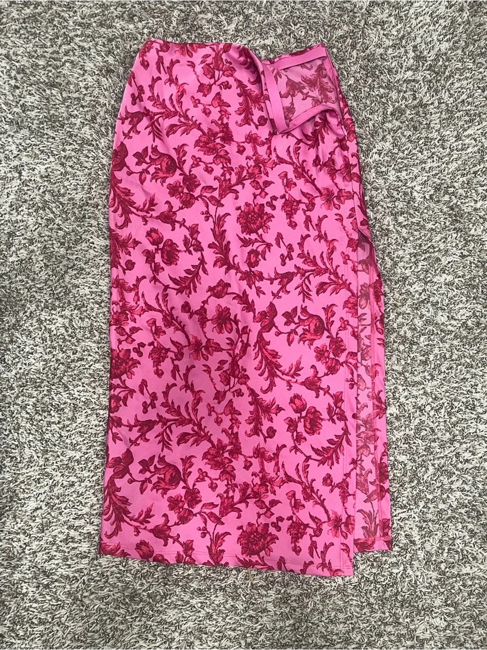 pink maxi skirt